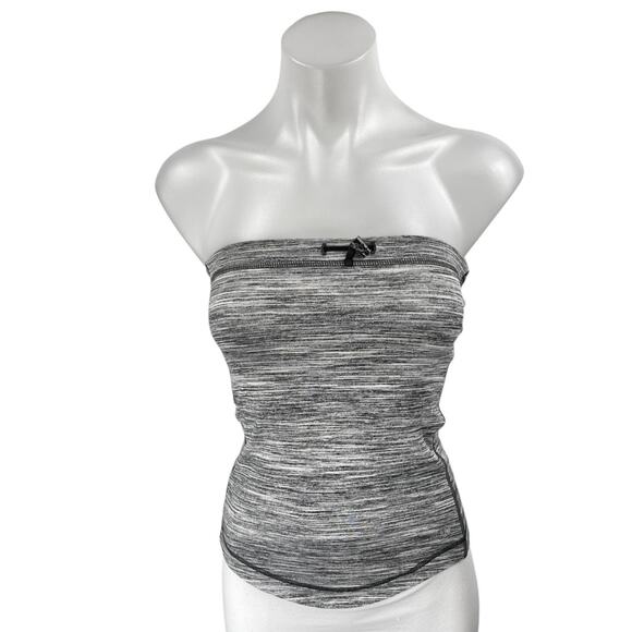 Lululemon Women's Gray Heather Strapless Sleeveless Tube Bandeau Top Size 0 - Picture 1 of 3